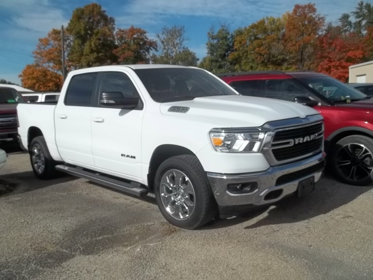 2021 RAM 1500 Big Horn in Bright White Clearcoat — front three-quarter view