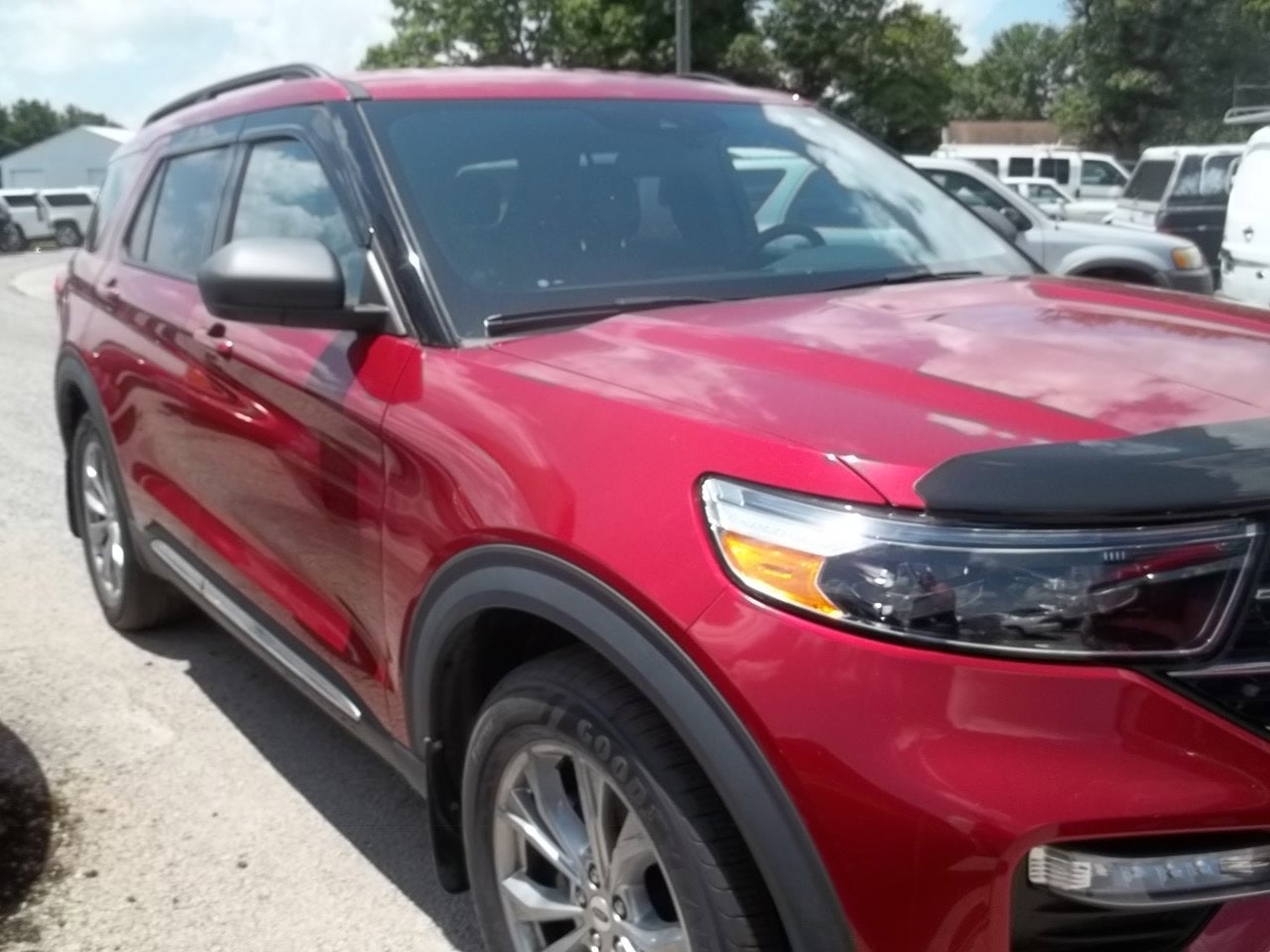 2020 Ford Explorer — rear three-quarter view